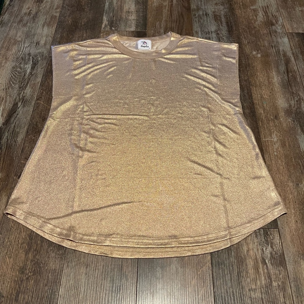 Tan Sleeveless Boxy Blouse